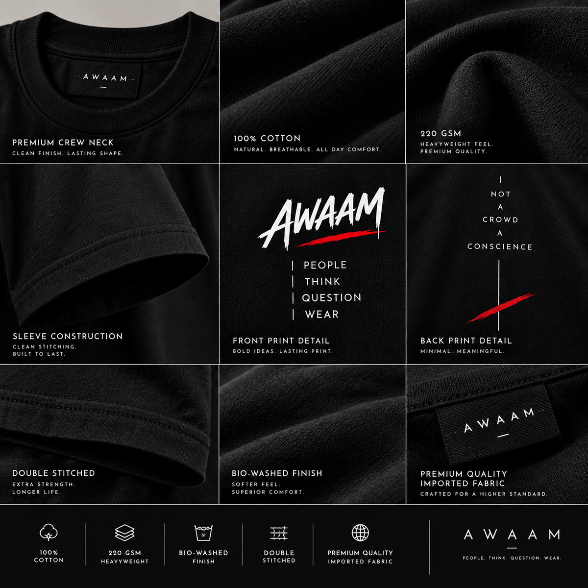 AWAAM “Not A Crowd” Oversized T-Shirt