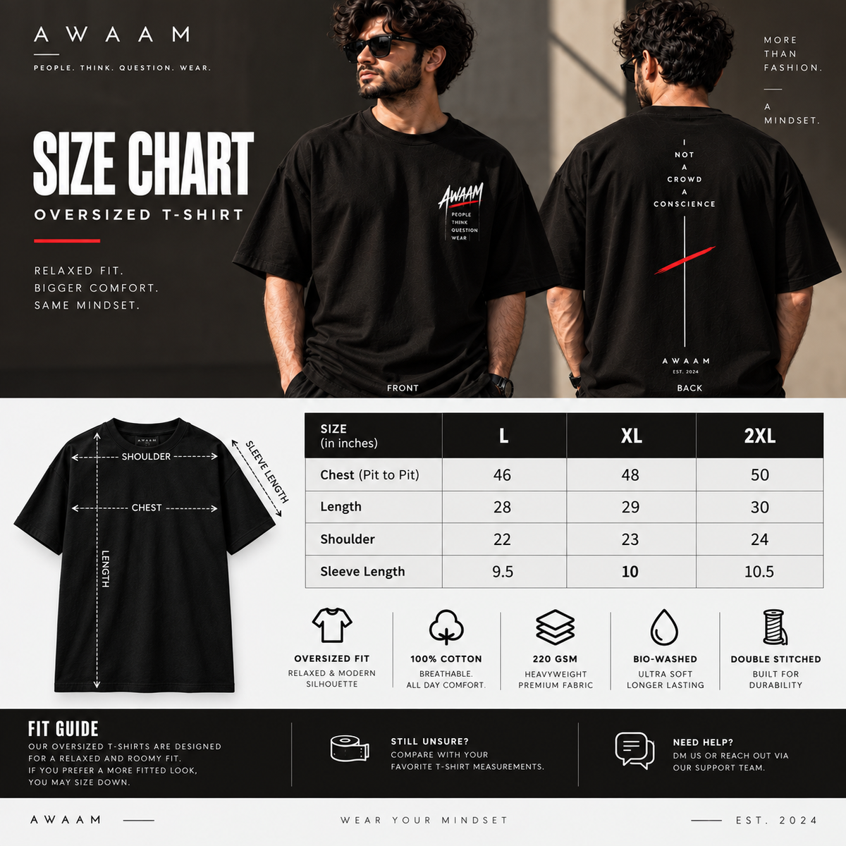 AWAAM “Not A Crowd” Oversized T-Shirt