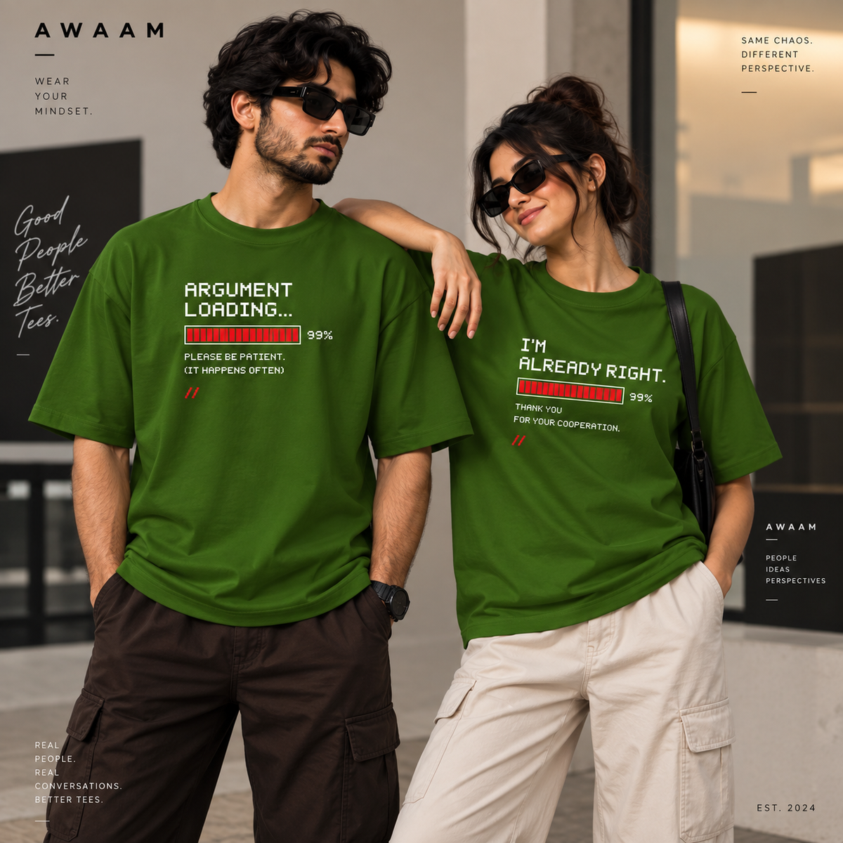 AWAAM — Argument Mode Couple T-Shirt Set