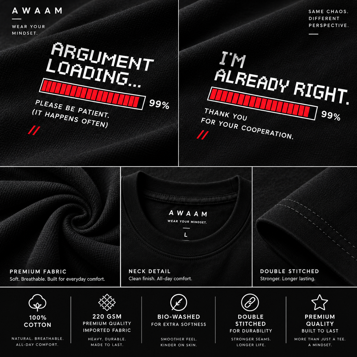 AWAAM — Argument Mode Couple T-Shirt Set