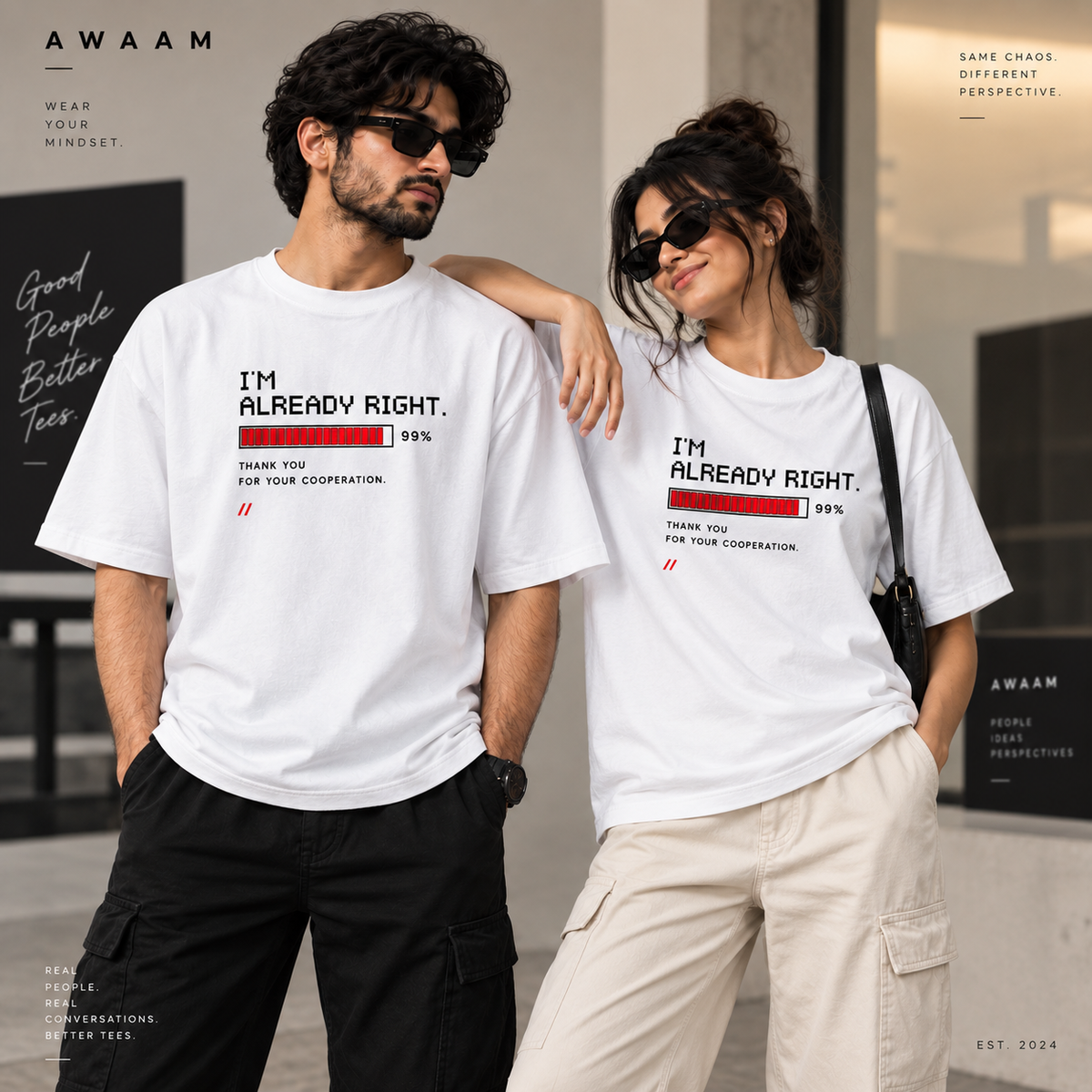 AWAAM — Argument Mode Couple T-Shirt Set