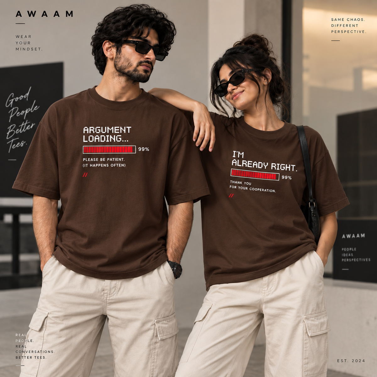 AWAAM — Argument Mode Couple T-Shirt Set