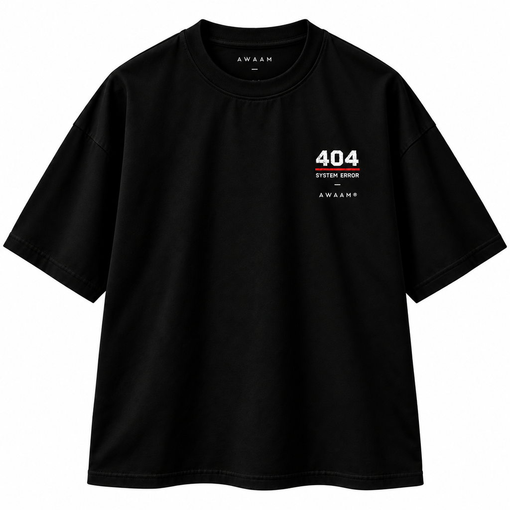 AWAAM — 404 System Error Oversized T-Shirt
