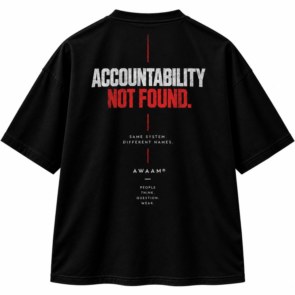 AWAAM — 404 System Error Oversized T-Shirt
