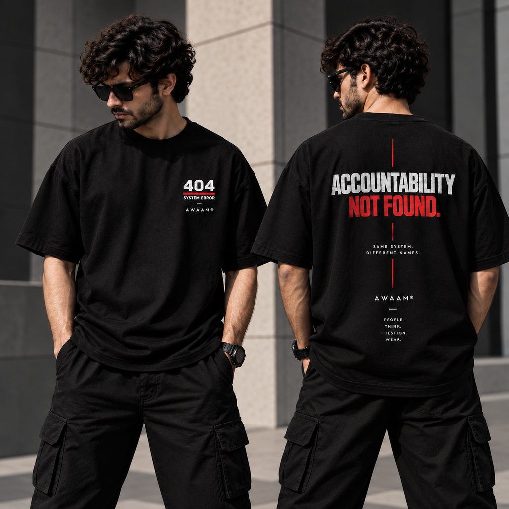 AWAAM — 404 System Error Oversized T-Shirt