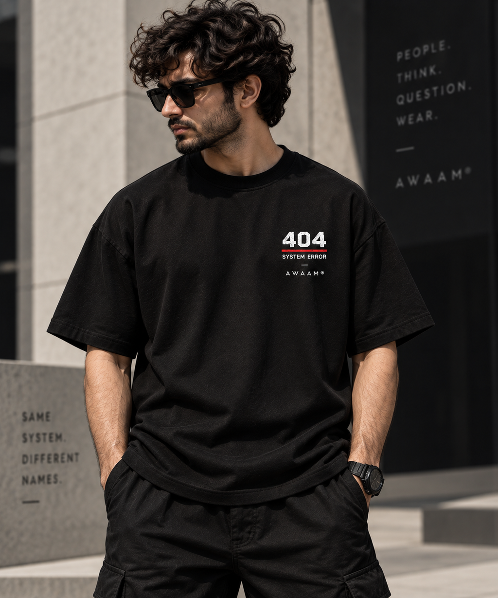 AWAAM — 404 System Error Oversized T-Shirt