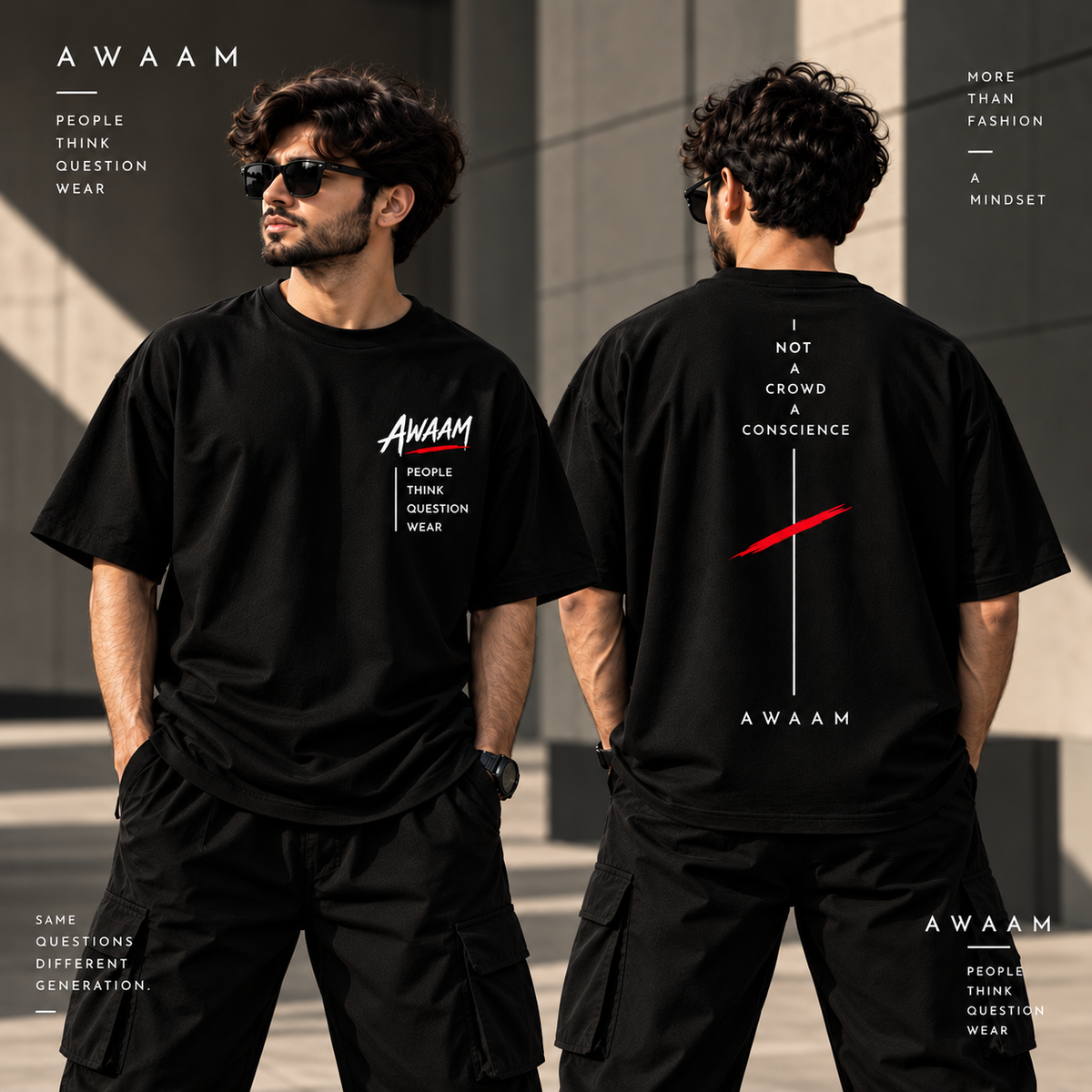 AWAAM “Not A Crowd” Oversized T-Shirt