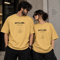 OFFLINE. WITH YOU. — Couple Oversized T-Shirt