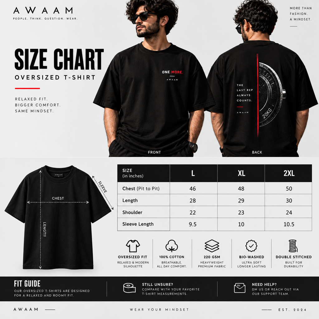 AWAAM — One More. Oversized T-Shirt