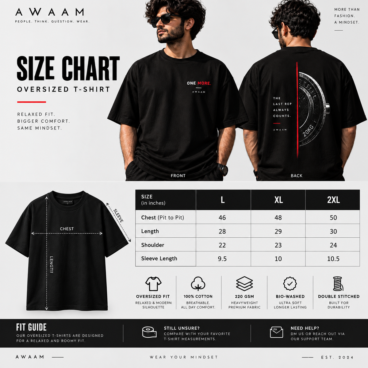 AWAAM — One More. Oversized T-Shirt