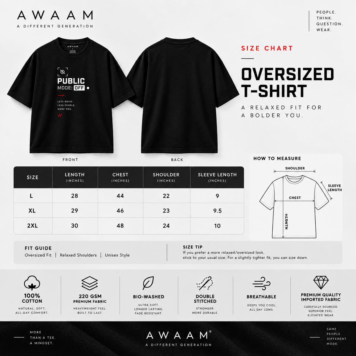 AWAAM Private/Public Mode Couple T-Shirt Set